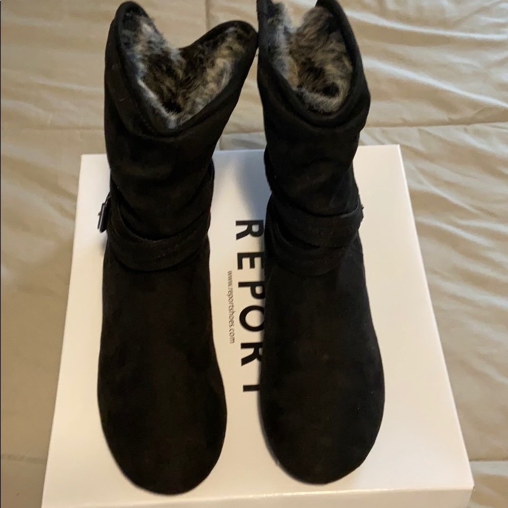 Report women’s suede booties